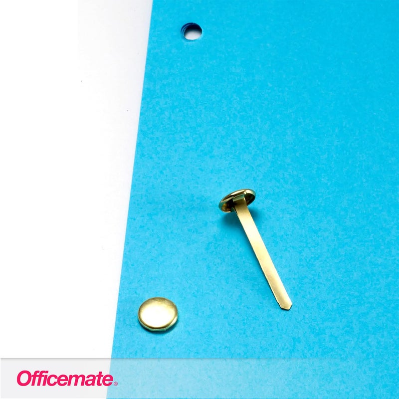 Officemate Brass Plated Fasteners, 1.25-Inch Length, 0.375-Inch Head, 100 per Box (99815) - Image 3